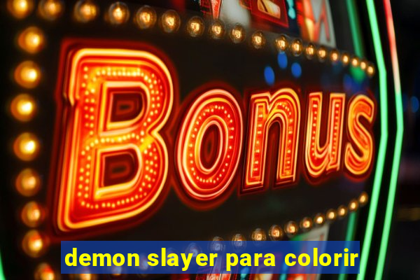 demon slayer para colorir